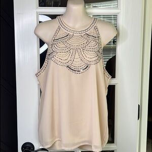 PAPER CRANE Beaded Top Size Large NWT